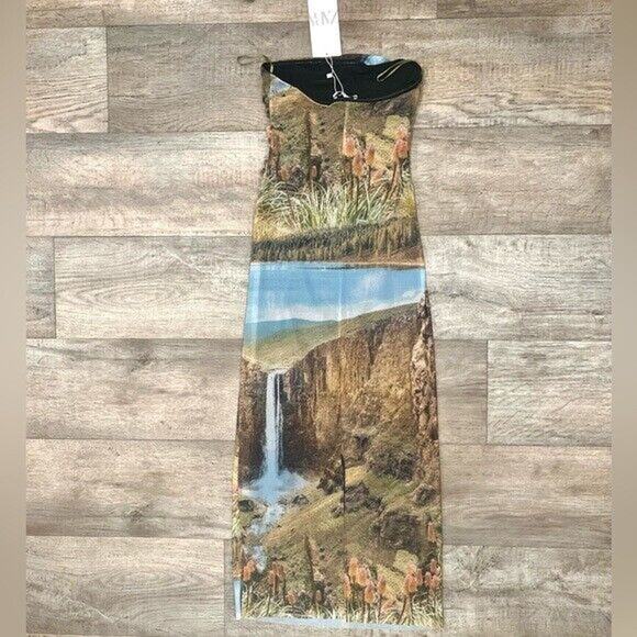 ZARA Blogger Fave!!! Strapless Fitted Print Dress NWT – Summer Glam 🌅 - Picture 16 of 16